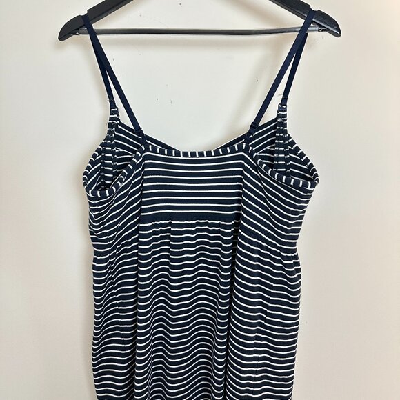 PETITE PLUME Pima Maternity Nightgown in Navy Stripes Size Small - Picture 7 of 10